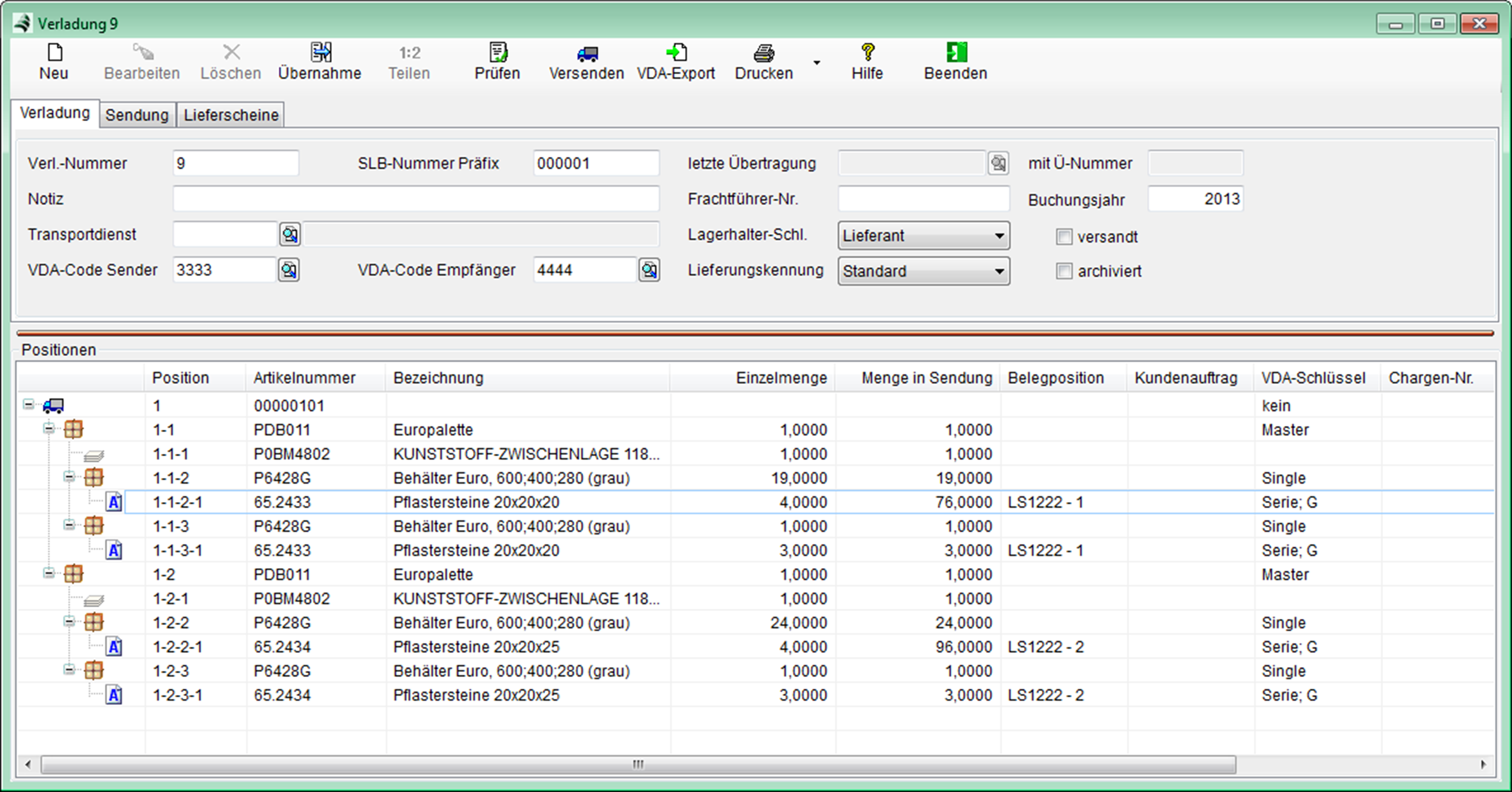 Structure de chargement